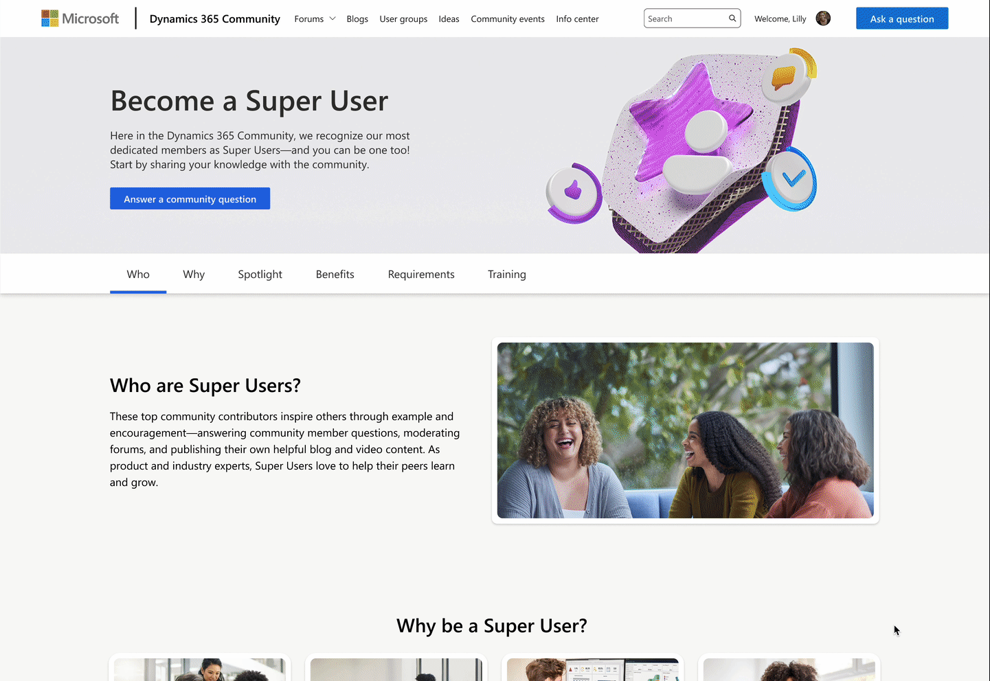 Super User page Leaderboard